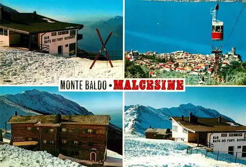 AK / Ansichtskarte Malcesine Monte Baldo Bar Restaurant Baita dei Forti Winter Malcesine