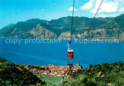 AK / Ansichtskarte Malcesine_Lago_di_Garda Panorama Drahtseilbahn Malcesine_Lago_di_Garda