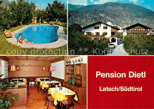 AK / Ansichtskarte Latsch_Vinschgau Pension Dietl Latsch Vinschgau