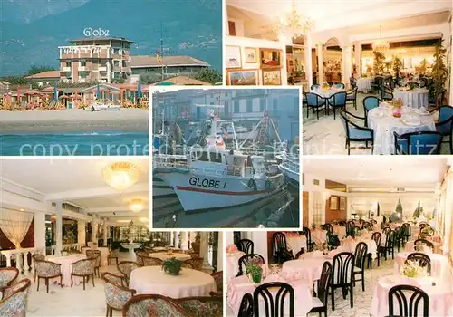 AK / Ansichtskarte Marina_di_Pietrasanta Globe Hotel Schiff Marina_di_Pietrasanta