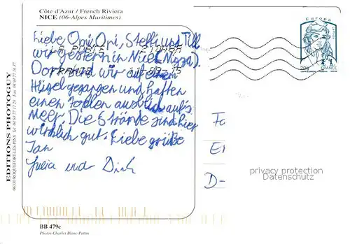 AK / Ansichtskarte Nice_Alpes_Maritimes Cote D Azur Negresco Abendstimmung Nice_Alpes_Maritimes