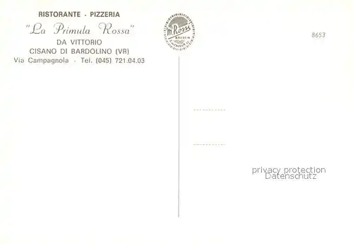 AK / Ansichtskarte Cisano_di_Bardolino_Verona Ristorante Pizzeria La Primula Rossa Cisano_di
