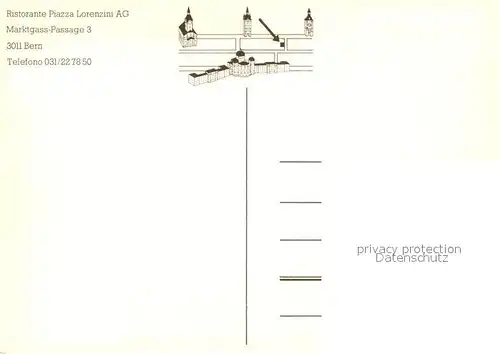 AK / Ansichtskarte Bern_BE Ristorante Piazza Lorenzini Bern_BE