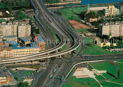 AK / Ansichtskarte Budapest Florian ter Florianplatz Stadtautobahn Fliegeraufnahme Budapest