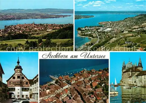 AK / Ansichtskarte Steckborn_TG Untersee Bodensee Innenstadt Fachwerkhaus Fliegeraufnahme Steckborn TG