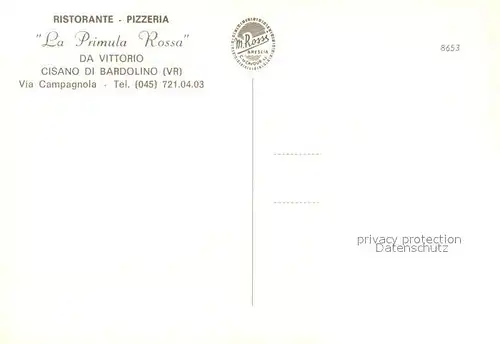AK / Ansichtskarte Cisano_di_Bardolino_Verona Ristorante Pizzeria La Primula Rossa da Vittorio Terrasse Cisano_di