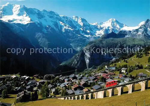 AK / Ansichtskarte Muerren_BE Allmendhubelbahn Zahnradbahn Berner Alpen Muerren_BE