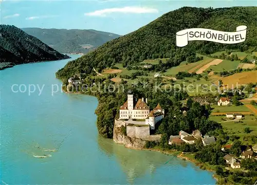 AK / Ansichtskarte Schoenbuehel Aggsbach Schloss an der Donau Fliegeraufnahmen Schoenbuehel Aggsbach