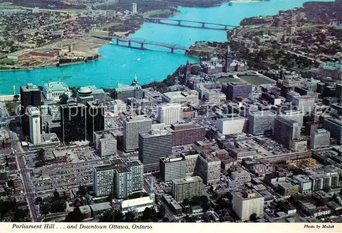 AK / Ansichtskarte Ottawa_Ontario Parliament Hill and Downtown aerial view Ottawa Ontario