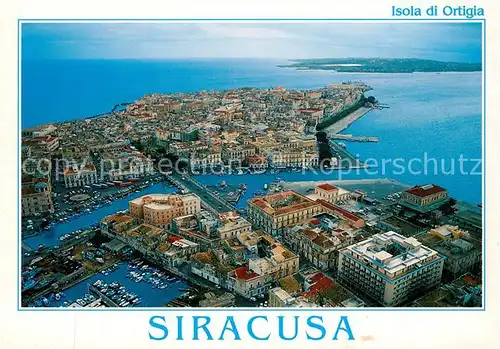 AK / Ansichtskarte Siracusa Isola di Ortigia e Ponte Umertino veduta aerea Siracusa