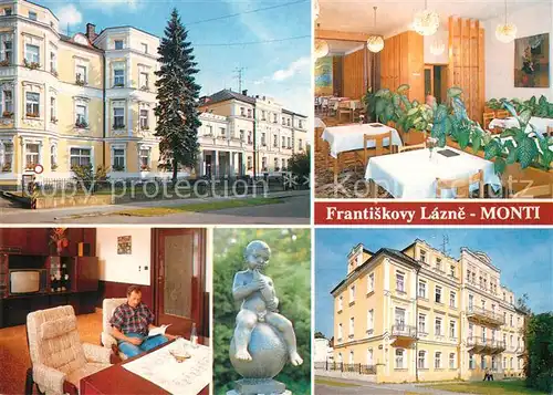 AK / Ansichtskarte Frantiskovy_Lazne Sanatoium Monti Kurhotel Statue Frantiskovy_Lazne