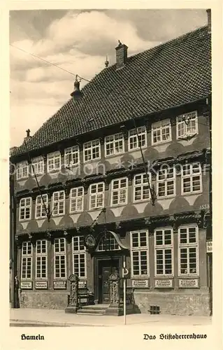 AK / Ansichtskarte Hameln_Weser Das Stiftsherrenhaus Hameln Weser