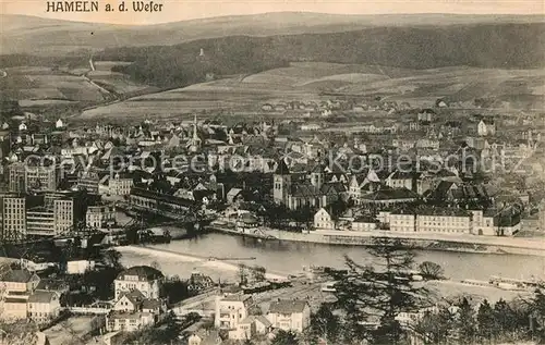 AK / Ansichtskarte Hameln_Weser Panorama Hameln Weser