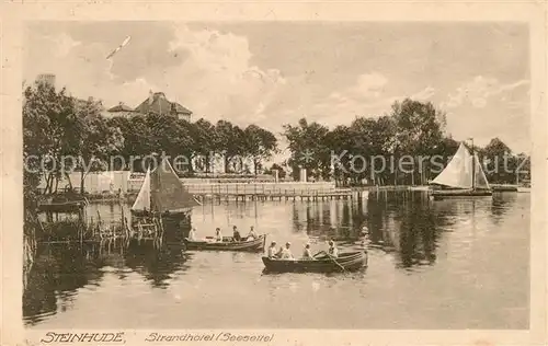 AK / Ansichtskarte Steinhuder_Meer Strandhotel Seeseite Steinhuder Meer