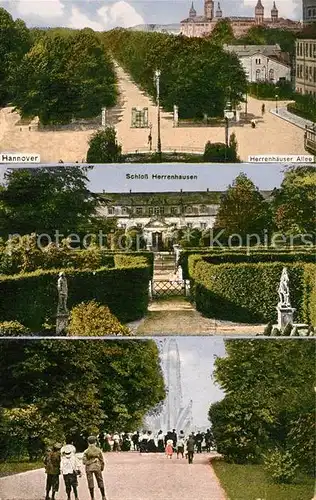 AK / Ansichtskarte Hannover Herrenhaeuser Allee Schloss Herrenhausen Park Hannover