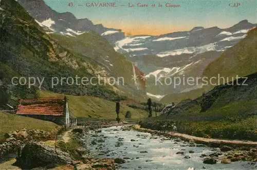 AK / Ansichtskarte Gavarnie_Hautes Pyrenees Le Gave et le Cirque Gavarnie Hautes Pyrenees