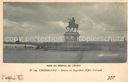 AK / Ansichtskarte Cherbourg_Octeville_Basse_Normandie Statue de Napoleon  Cherbourg_Octeville