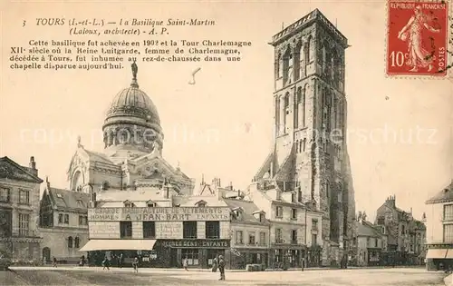 AK / Ansichtskarte Tours_Indre et Loire La Basilique Saint Martin Tours Indre et Loire