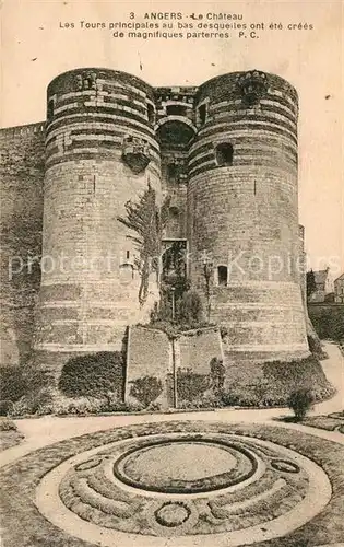 AK / Ansichtskarte Angers Le Chateau Les Tours principales Angers