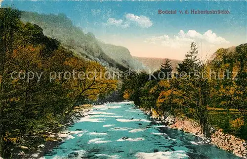 AK / Ansichtskarte Bodetal_Harz Blick von der Hubertusbruecke Bodetal Harz