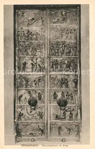 AK / Ansichtskarte Hildesheim Paradiestueren im Dom Hildesheim