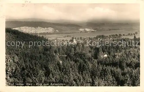 AK / Ansichtskarte Bad_Sachsa_Harz Blick zum Katzenstein Bad_Sachsa_Harz