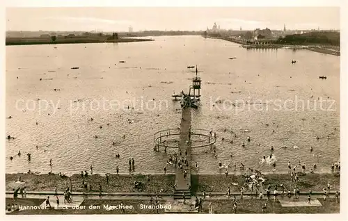 AK / Ansichtskarte Hannover Maschsee mit Strandbad Hannover