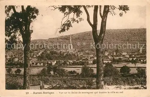 AK / Ansichtskarte Autun Vue sur la chaine de montagnes qui domine la ville au sud Autun