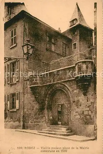 AK / Ansichtskarte Rodez Vieille maison place de la Mairie  Rodez