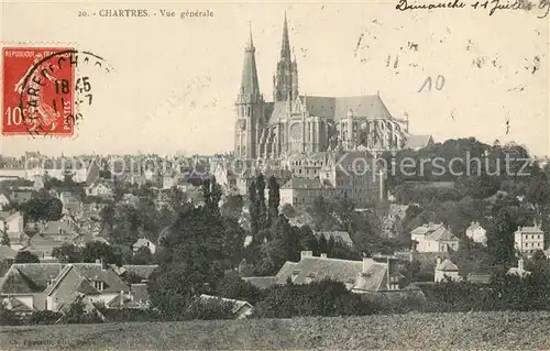 AK / Ansichtskarte Chartres_Eure_et_Loir Vue generale et Cathedrale Chartres_Eure_et_Loir