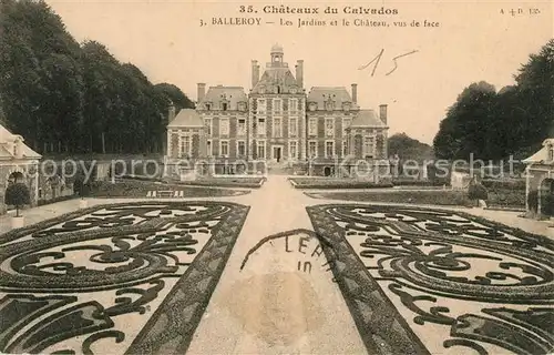 AK / Ansichtskarte Balleroy Les Jardins et la Chateau vus de face Balleroy