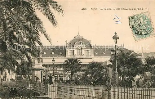 AK / Ansichtskarte Nice_Alpes_Maritimes Le Casino vu des nouveaux Jardins Nice_Alpes_Maritimes