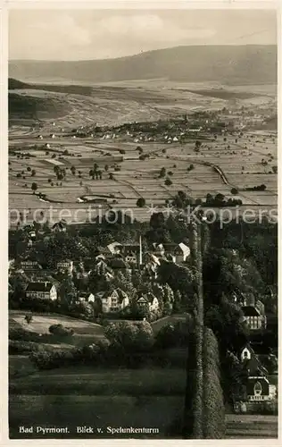 AK / Ansichtskarte Bad_Pyrmont Blick vom Spekulantenturm Bad_Pyrmont