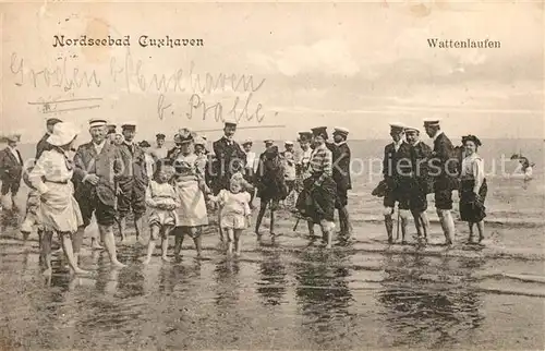 AK / Ansichtskarte Cuxhaven_Nordseebad Wattenlaufen Cuxhaven_Nordseebad