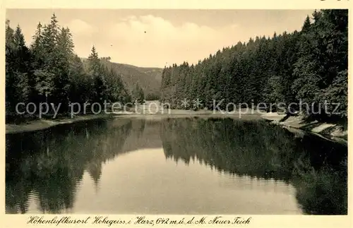 AK / Ansichtskarte Hohegeiss_Harz Neuer Teich Hohegeiss Harz