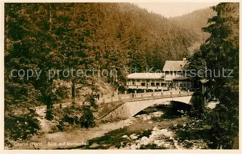 AK / Ansichtskarte Okertal Blick auf Romkerhall mit Pensionshaus Helene Okertal
