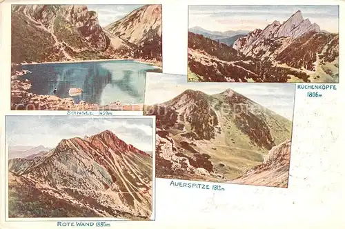 AK / Ansichtskarte Schliersee Soinsee Ruchenkoepfe Rote Wand Auerspitze Schliersee