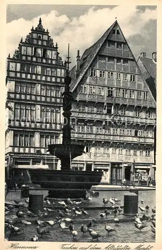 AK / Ansichtskarte Hannover Tauben auf dem Altstaedter Markt Hannover