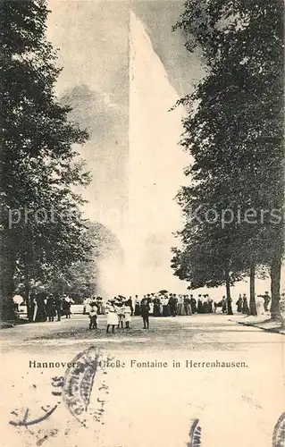 AK / Ansichtskarte Hannover Grosse Fontaine in Herrenhausen Hannover