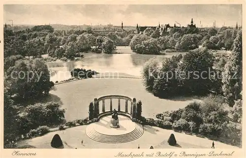 AK / Ansichtskarte Hannover Maschpark mit Rudolf von Bennigsen Denkmal Hannover