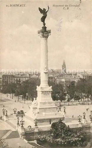 AK / Ansichtskarte Bordeaux Monument des Girondins Bordeaux