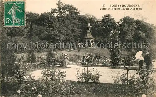 AK / Ansichtskarte Bois_de_Boulogne Parc de Bagatelle La Roseraie Bois_de_Boulogne