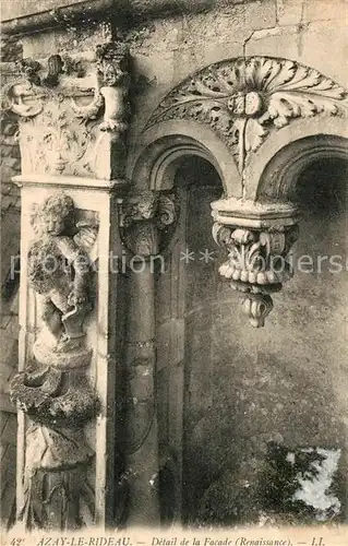 AK / Ansichtskarte Azay le Rideau Detail de la Facade Azay le Rideau