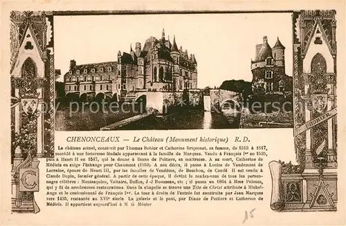 AK / Ansichtskarte Chenonceaux_Indre_et_Loire Le Chateau Chenonceaux_Indre