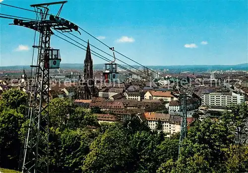 AK / Ansichtskarte Freiburg_Breisgau Schlossbergseilbahn Blick vom Dattler Freiburg Breisgau