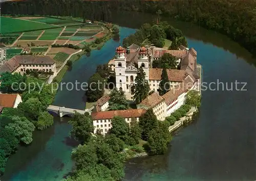 AK / Ansichtskarte Rheinau_ZH Fliegeraufnahme Inselklinik Psyhatrische Klinik Rheinau_ZH