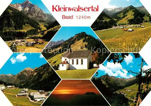 AK / Ansichtskarte Baad_Mittelberg_Kleinwalsertal Fliegeraufnahme Kirche Baad_Mittelberg
