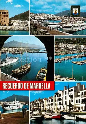 AK / Ansichtskarte Marbella_Andalucia Hafen Fliegeraufnahme Marbella_Andalucia