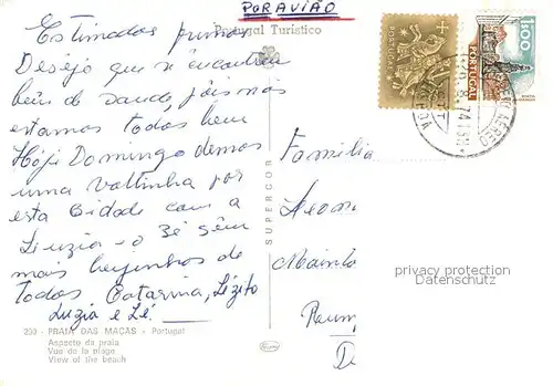 AK / Ansichtskarte Praia_das_Macas Strand 