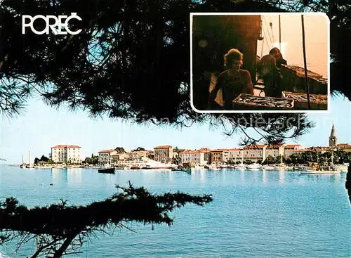 AK / Ansichtskarte Porec Fischmarkt Partie am Meer Porec